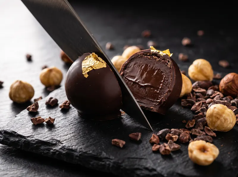 Handgefertigte Pralinen – Detailansicht